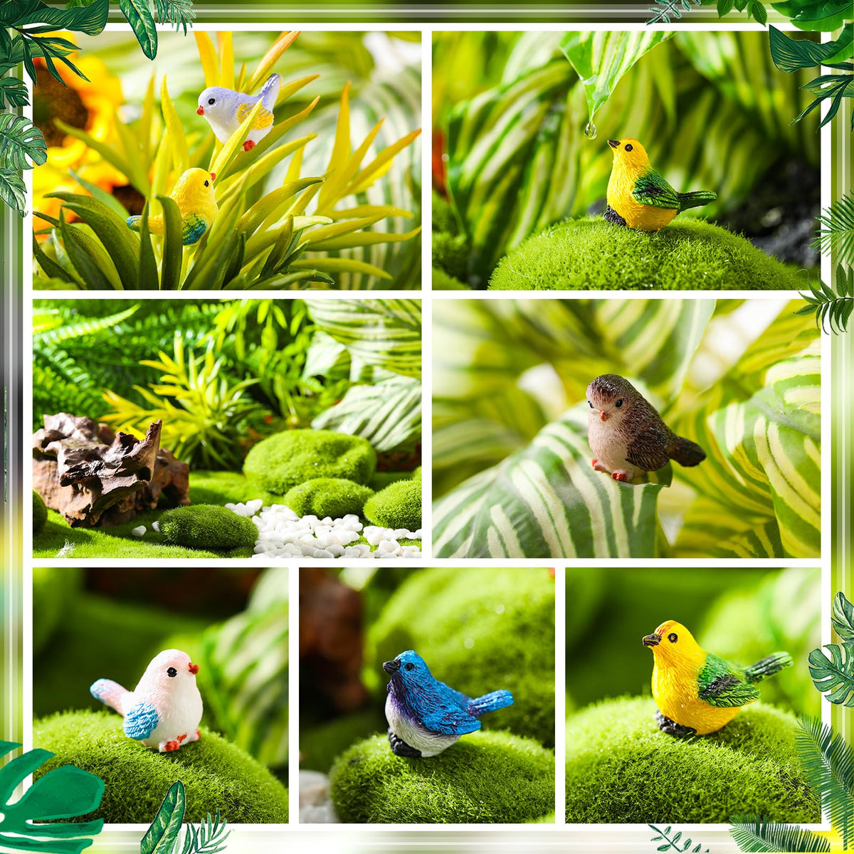 Wenqik miniature birds for learning, DIY projects, and creative home displays.
