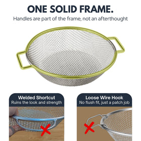 Wenses sifter used for garden bed prep and debris screening.