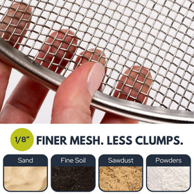 Wenses sifter handles provide control during shaking.
