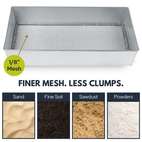 Wenses Soil Sifter with 1/8-inch mesh for finer filtration of sand and soil