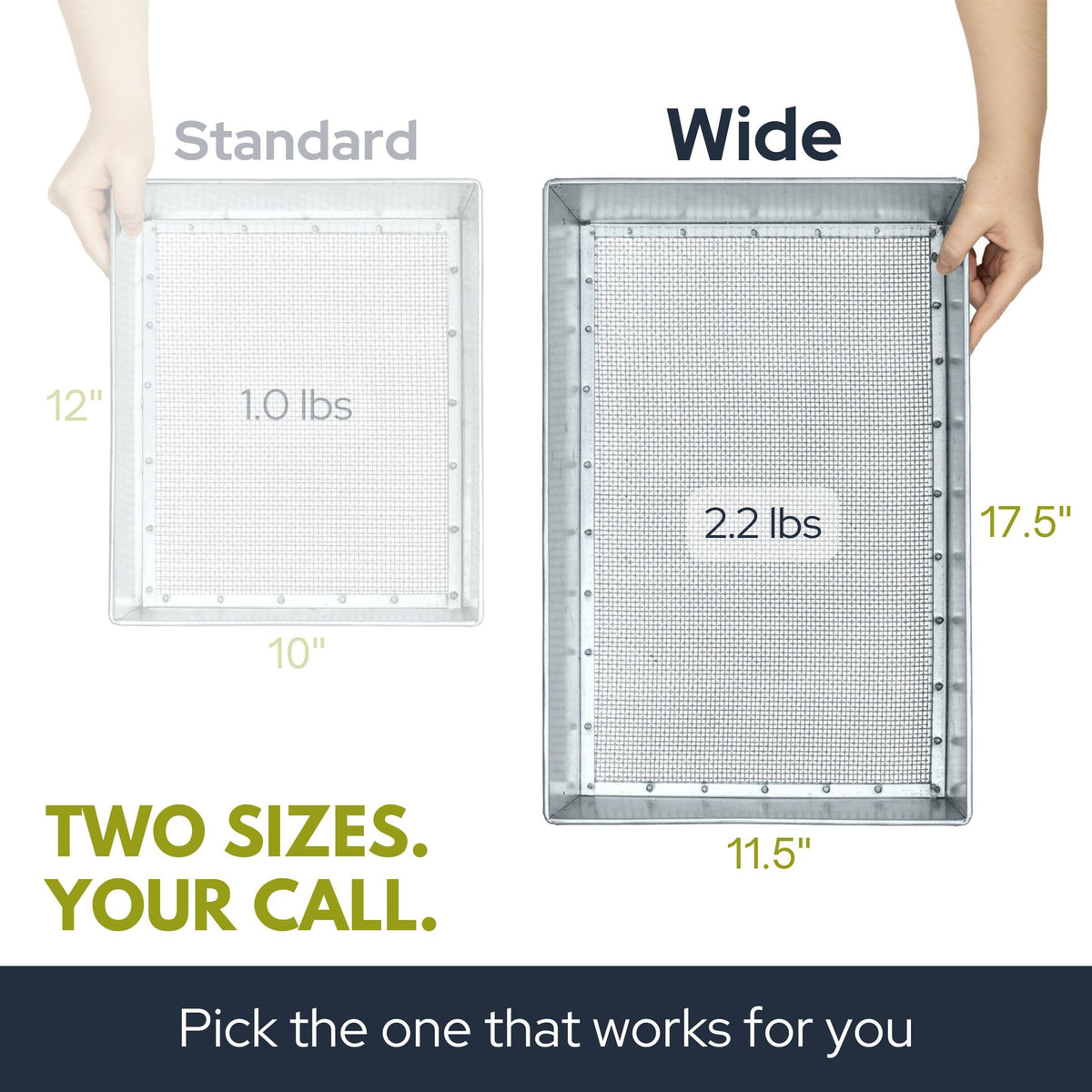 Wenses Soil Sifter features galvanized steel construction for durability