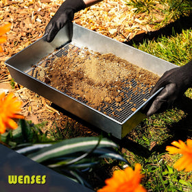 Wenses sifter kit includes gloves for ready-to-use projects.
