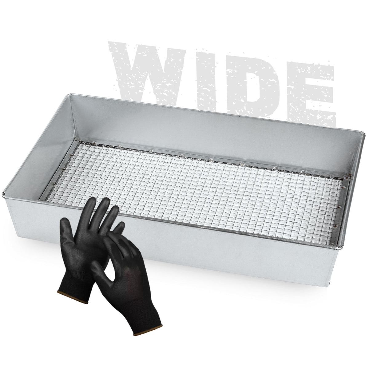 Wenses Soil Sifter wide with 3-8 mesh for efficient dirt and compost screening.