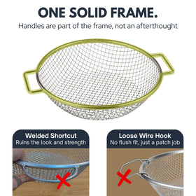 Wenses compost-use sifter separates clumps and sticks from rich soil.