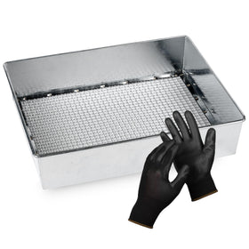 Wenses trapping soil sifter shown in 12x10 inch size for precise soil separation.