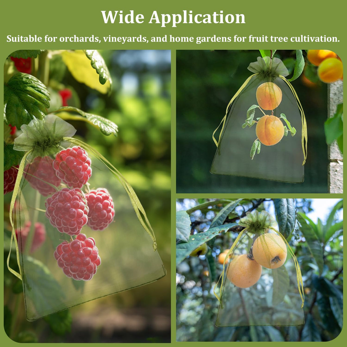 WenTao 100pc bag set suits strawberries, blueberries, and other delicate berries