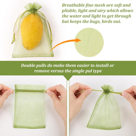 WenTao drawstring fruit bags offer easy, reusable protection during growth and harvest