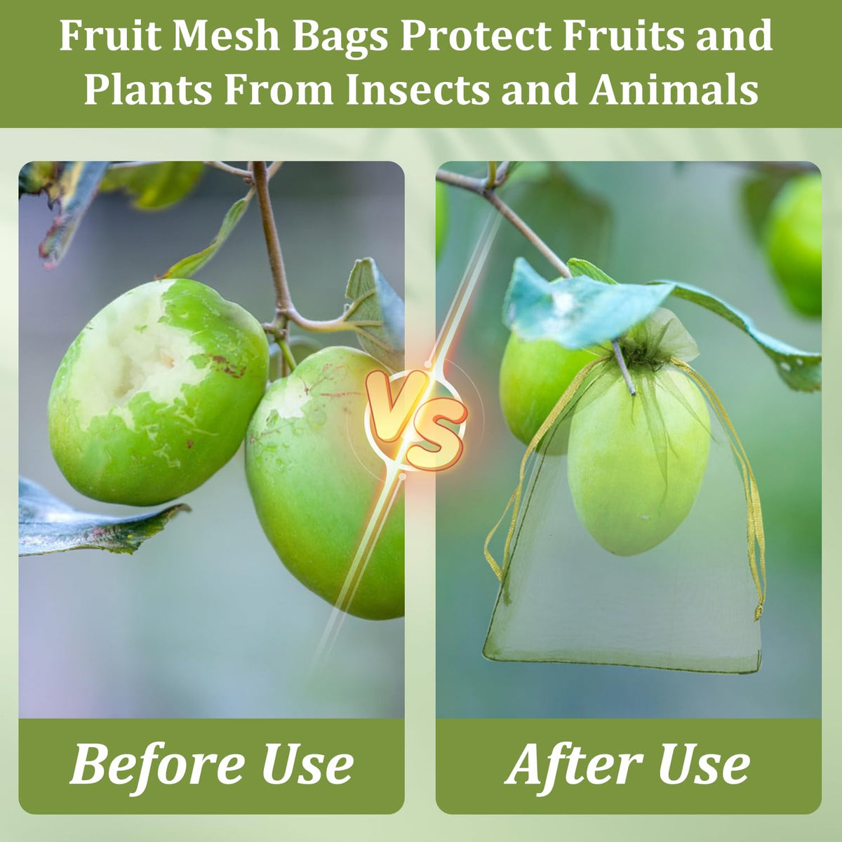 WenTao green fruit netting cover shields small fruits from pests