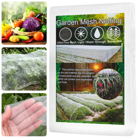 WenTao Ultra Fine Garden Netting 4x25ft roll shields crops from pests while sunlight passes through.
