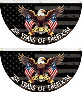 WENWELL 250th anniversary eagle banner with brass grommets for durable outdoor display