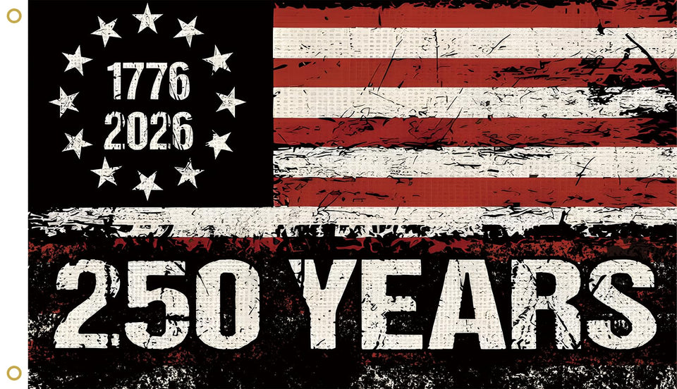 WENWELL 250th anniversary flag 3x5 with brass grommets for outdoor display