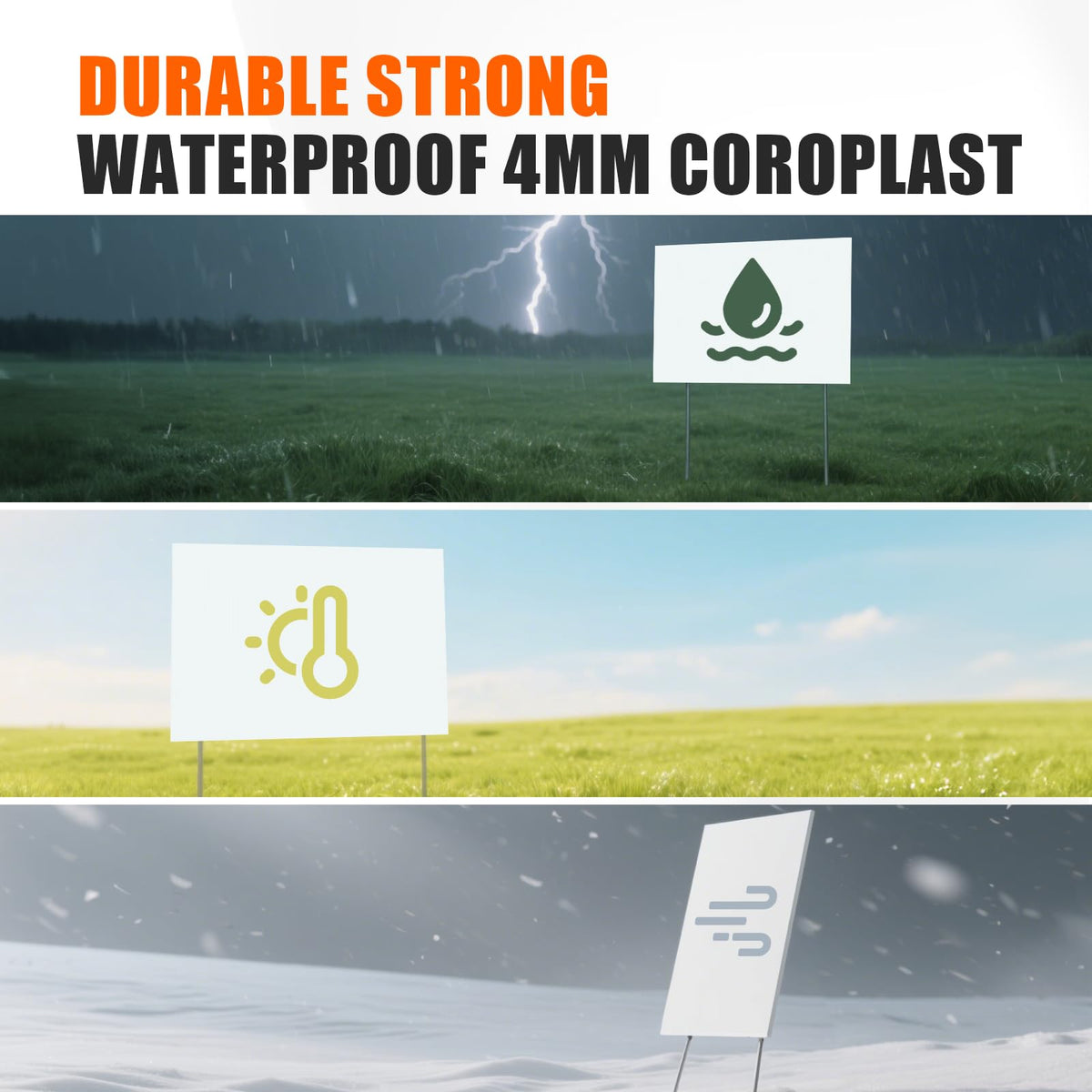 WENWELL 4mm corrugated plastic resists rain and fading outdoors.