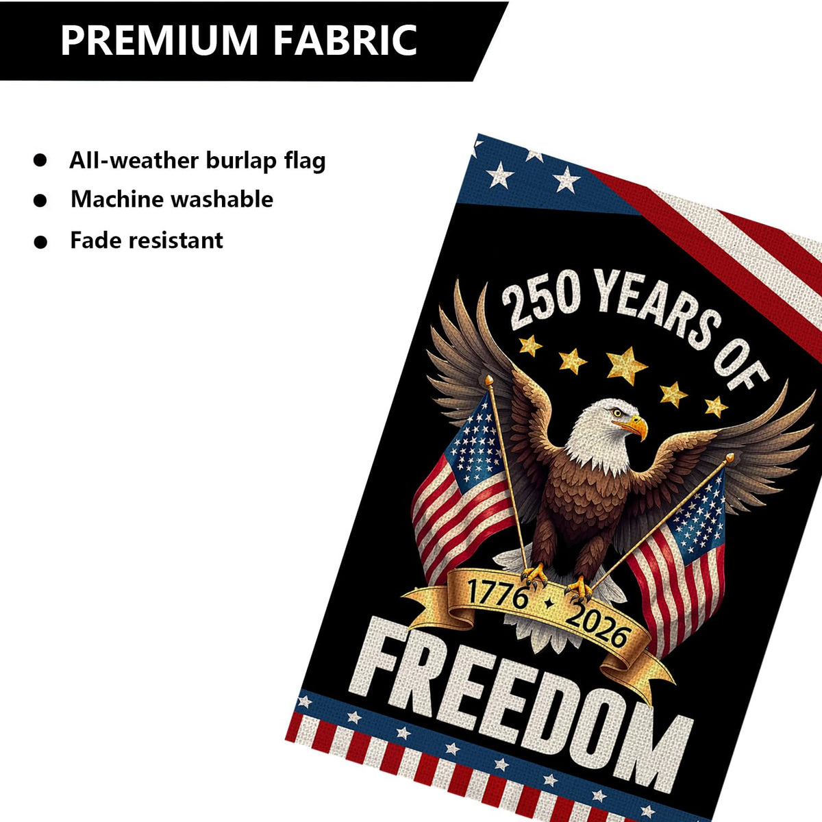 WENWELL flag at 12x18 inch size for easy garden display.