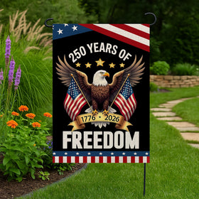 WENWELL flag with dual US flags for patriotic yard display.