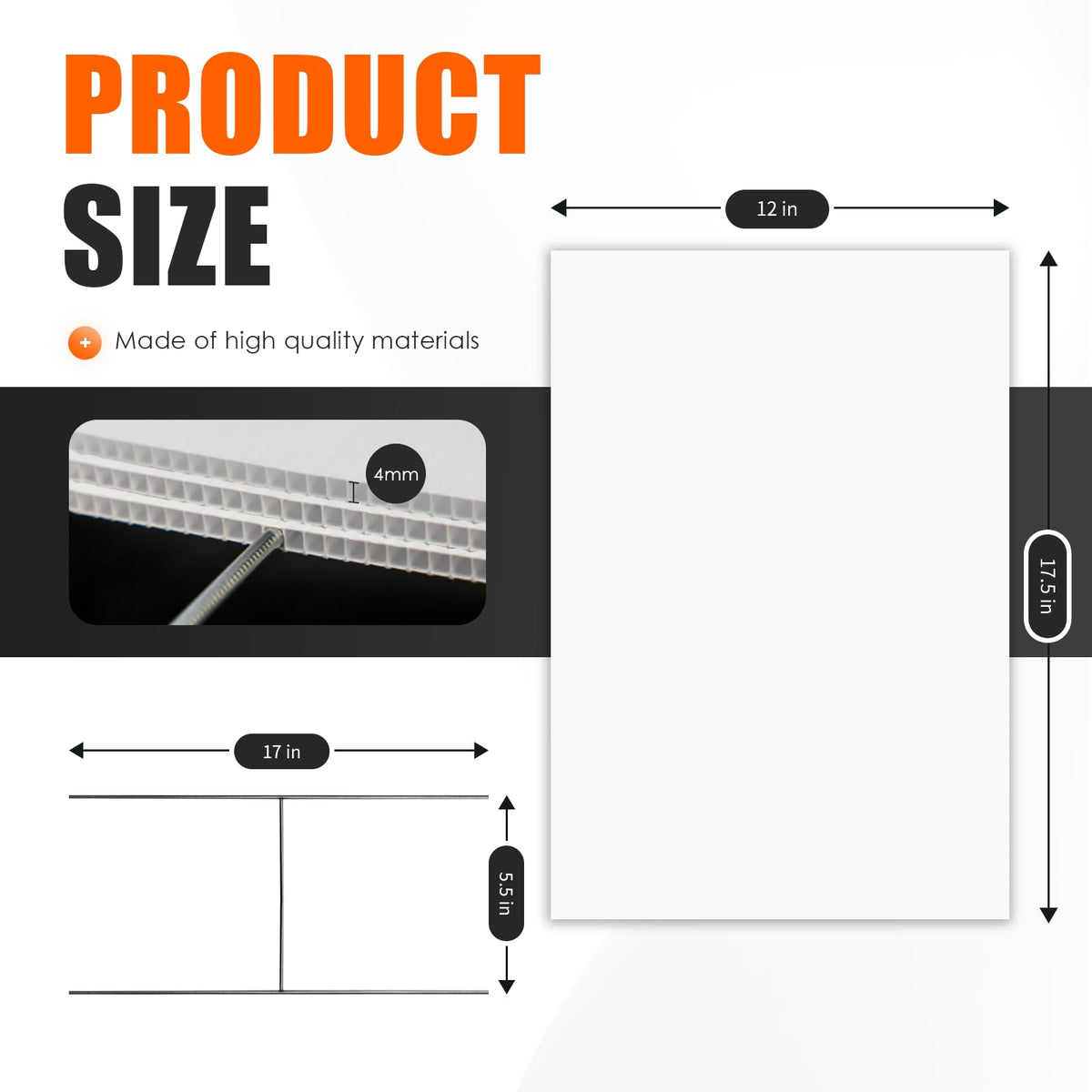 WENWELL H-stakes included provide stable displays in windy conditions.