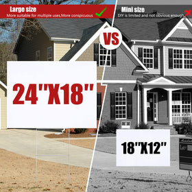 H-stakes included keep signs secure in lawns and soil.
