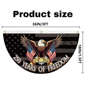 WENWELL patriotic bunting banner featuring a semi-circular design for festive displays
