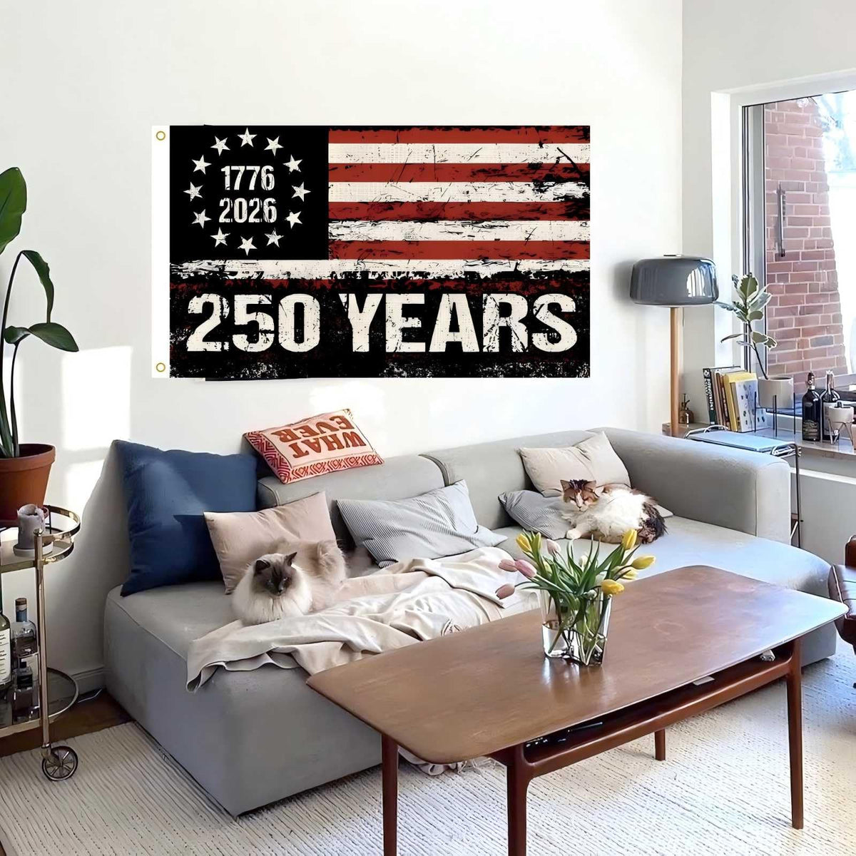 WENWELL Fourth of July decor flag suitable for yard and storefront