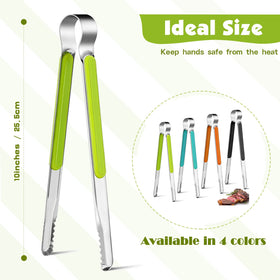 Weogot non-slip grip tongs ensuring confident handling while cooking.