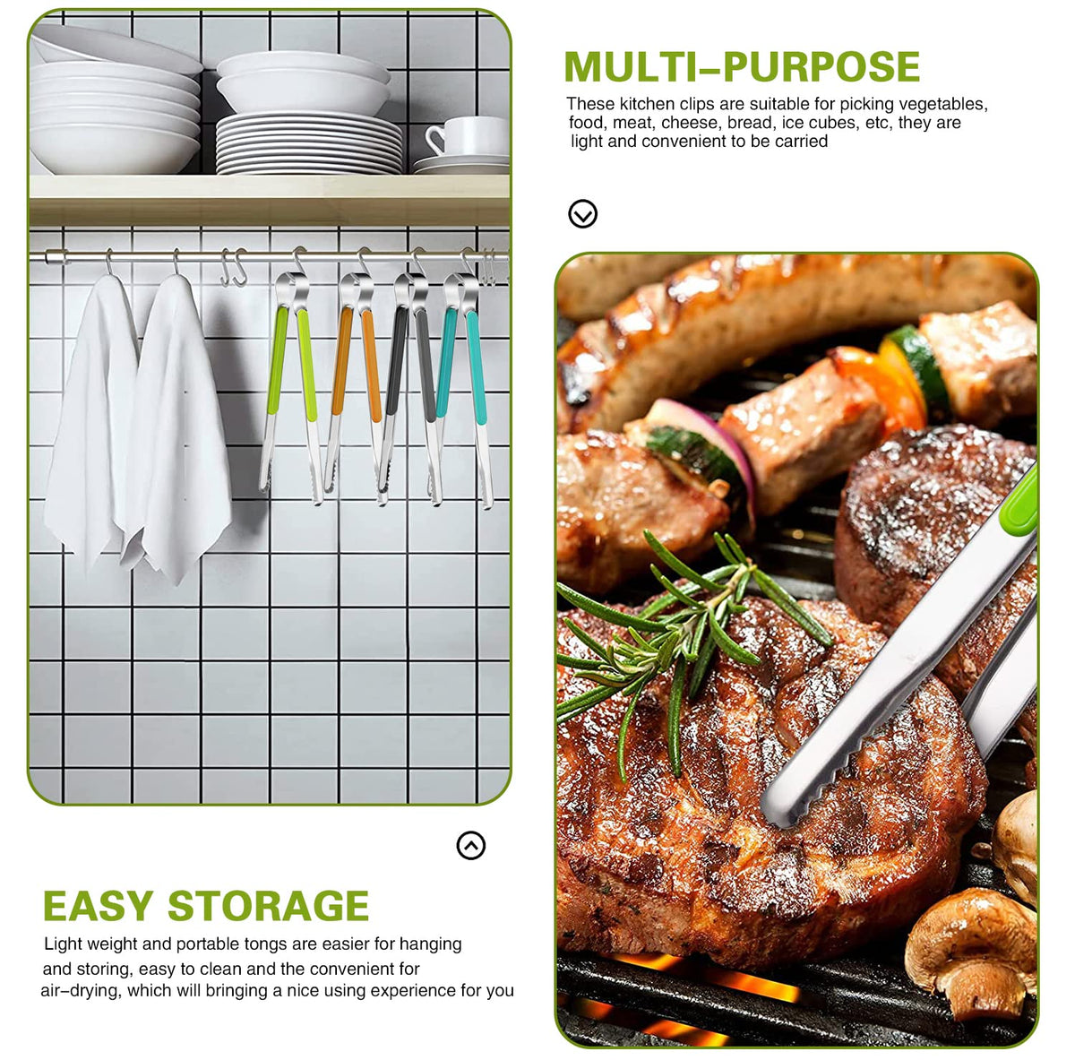 Weogot storage-ring tongs help keep your kitchen organized and dry.