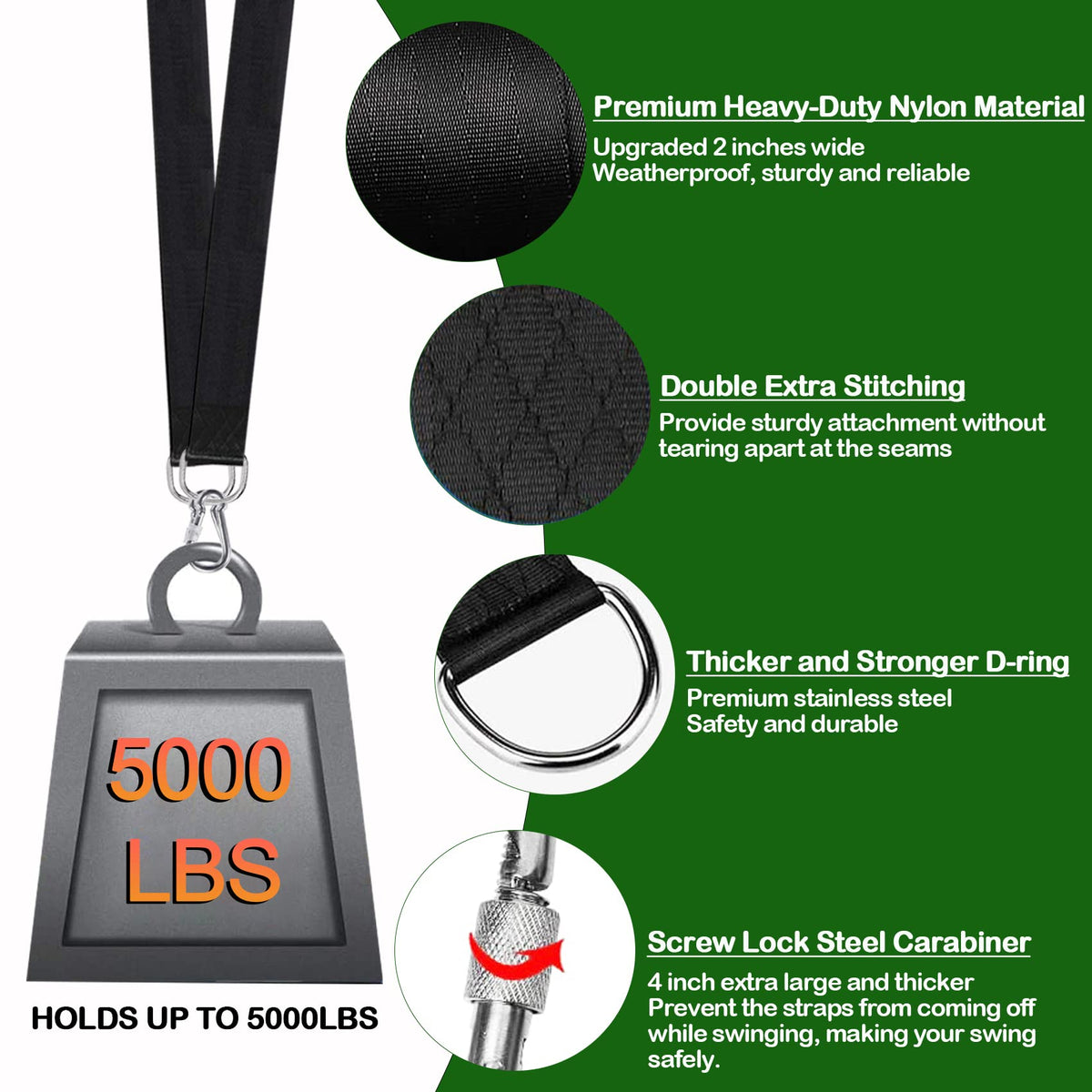 Werfeito 20-foot strap wrapped around a tree for versatile hanging
