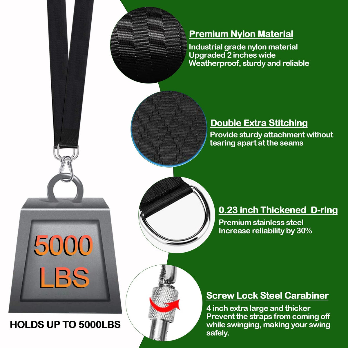 Werfeito 8ft straps installed on a tree using the protector to reduce friction.