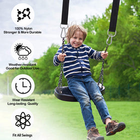 Werfeito stainless steel carabiner and swivel ensure secure swings.