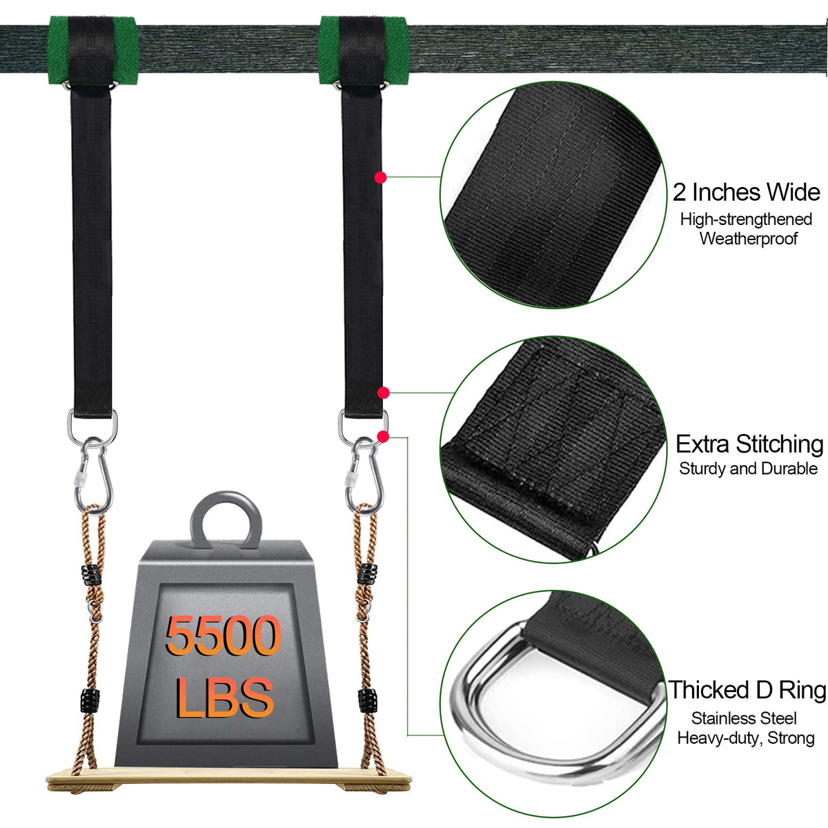 Werflyto 15ft strap in use demonstrating quick, tool-free setup