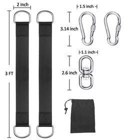 Werflyto 2-inch wide nylon strap offers strong grip and load distribution