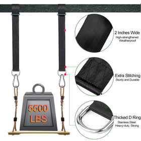 Werflyto heavy-duty swing straps with 5500lbs capacity and D-rings for stability