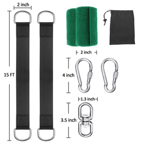 Wide 2-inch strap design for safer swing mounting