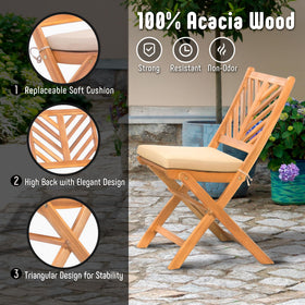 Werph acacia wood heavy-duty chairs support up to 400 lbs.