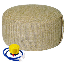 weruisi inflatable ottoman packaging view shows compact design for easy storage