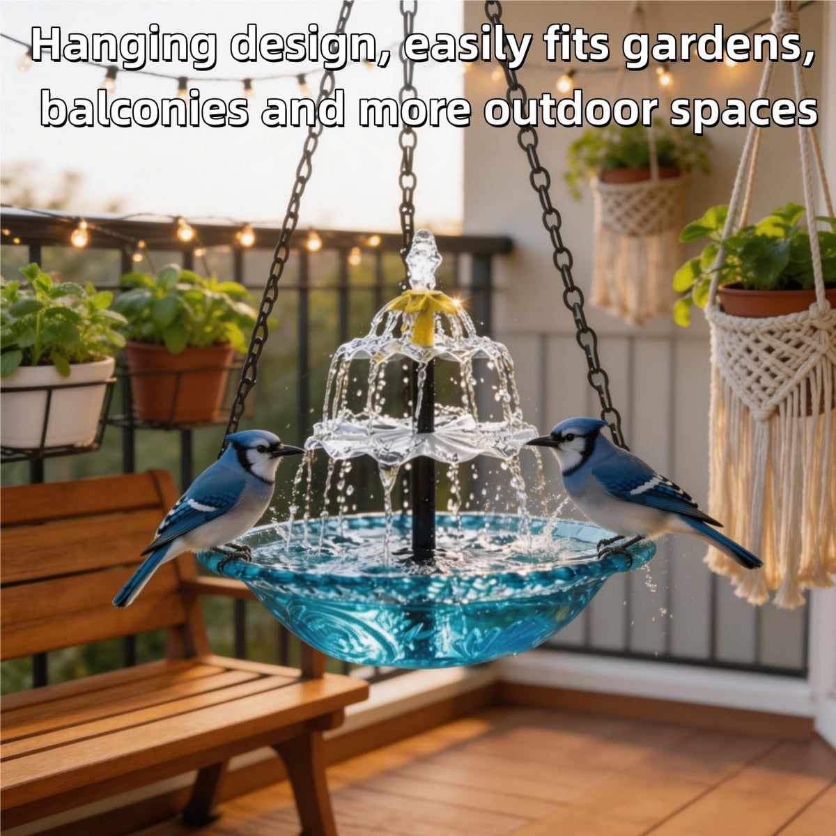 WesGen transparent basin allows close viewing of bird activity from indoors.