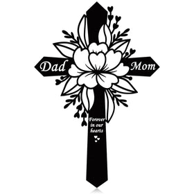 Wesiti dad mom memorial plaque stake for outdoor display, durable garden decor.