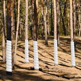 Wesiti easy wrap tree spiral guard simplifies installation.