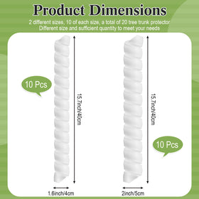 Wesiti tree trunk protector spiral 40x4cm fits smaller saplings and prevents bark chewing.