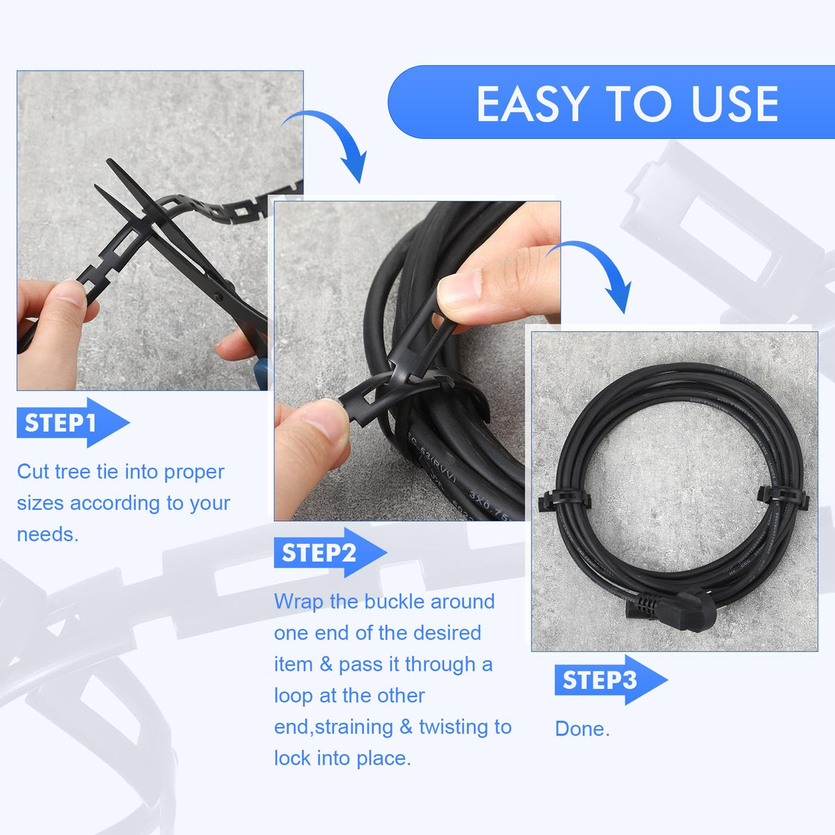 Wesiti versatile garden ties for stakes cables and lights