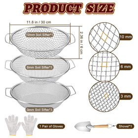 West Bay 3mm mesh sifter for removing debris and clumps from garden soil