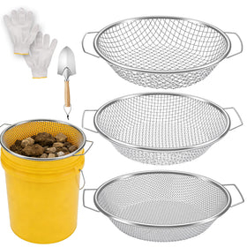 West Bay 3pcs soil sifter set with handle for easier batch soil prep