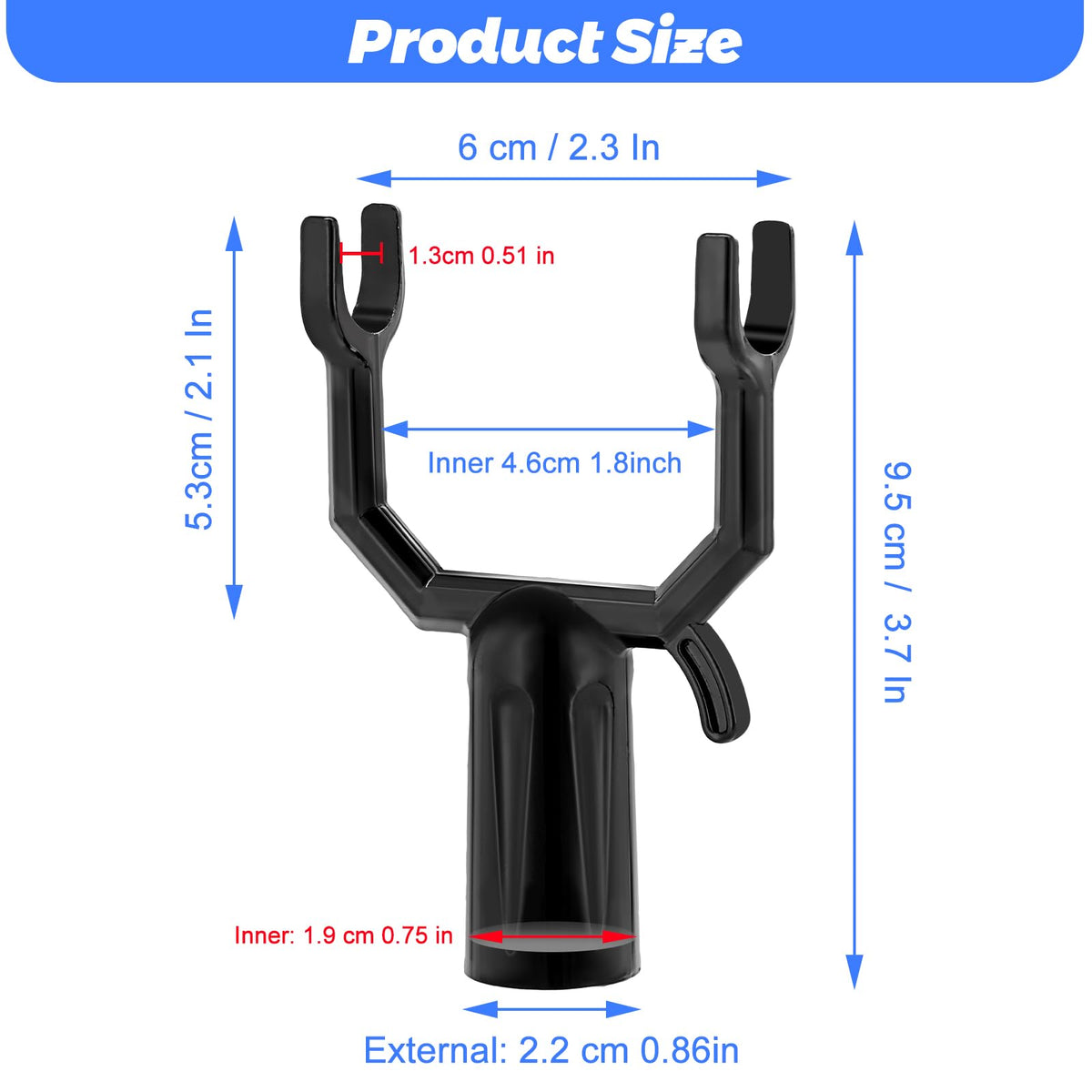 West Bay metal Y-shaped branch support shows two grip options