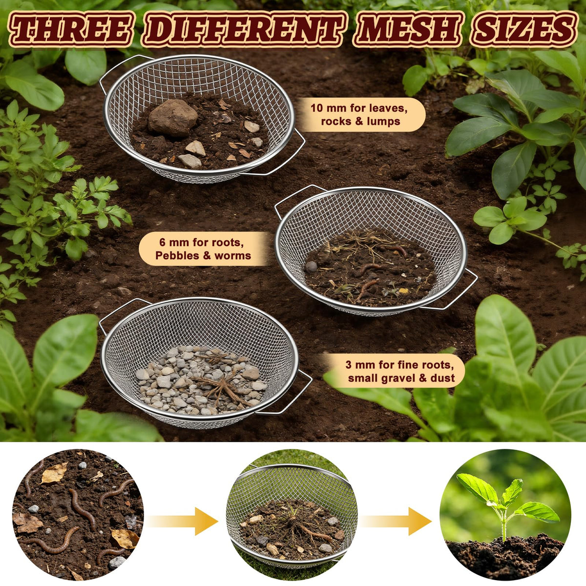 West Bay protective gardening gloves reduce hand fatigue during sifting