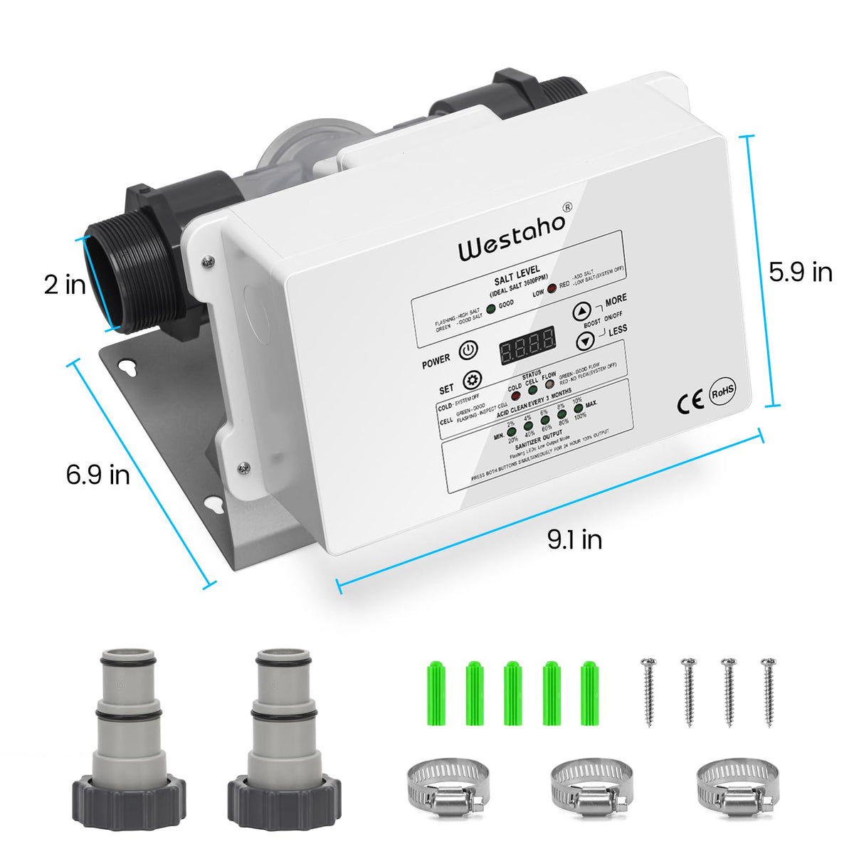 Westaho crystal-clear water and reduced chemical handling during pool season.