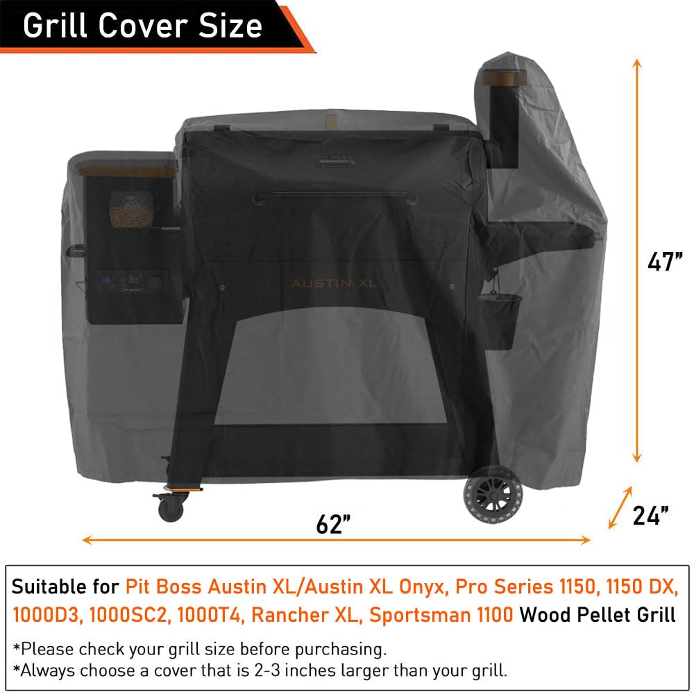 Westeco grill cover for Pit Boss Rancher XL shields against wind and dust