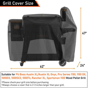 Westeco grill cover for Pit Boss Rancher XL shields against wind and dust