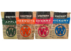 Western BBQ Apple Pack shows premium real wood for mild, sweet smoke