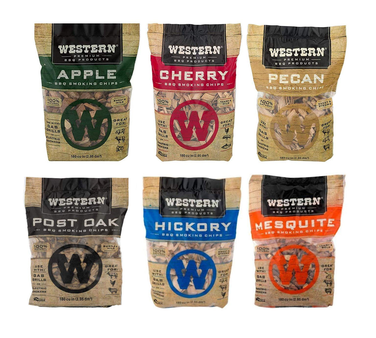 Western Wood Smoking Chips Apple – mild, sweet smoke ideal for pork and poultry.