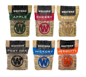 Western Wood Smoking Chips Apple – mild, sweet smoke ideal for pork and poultry.