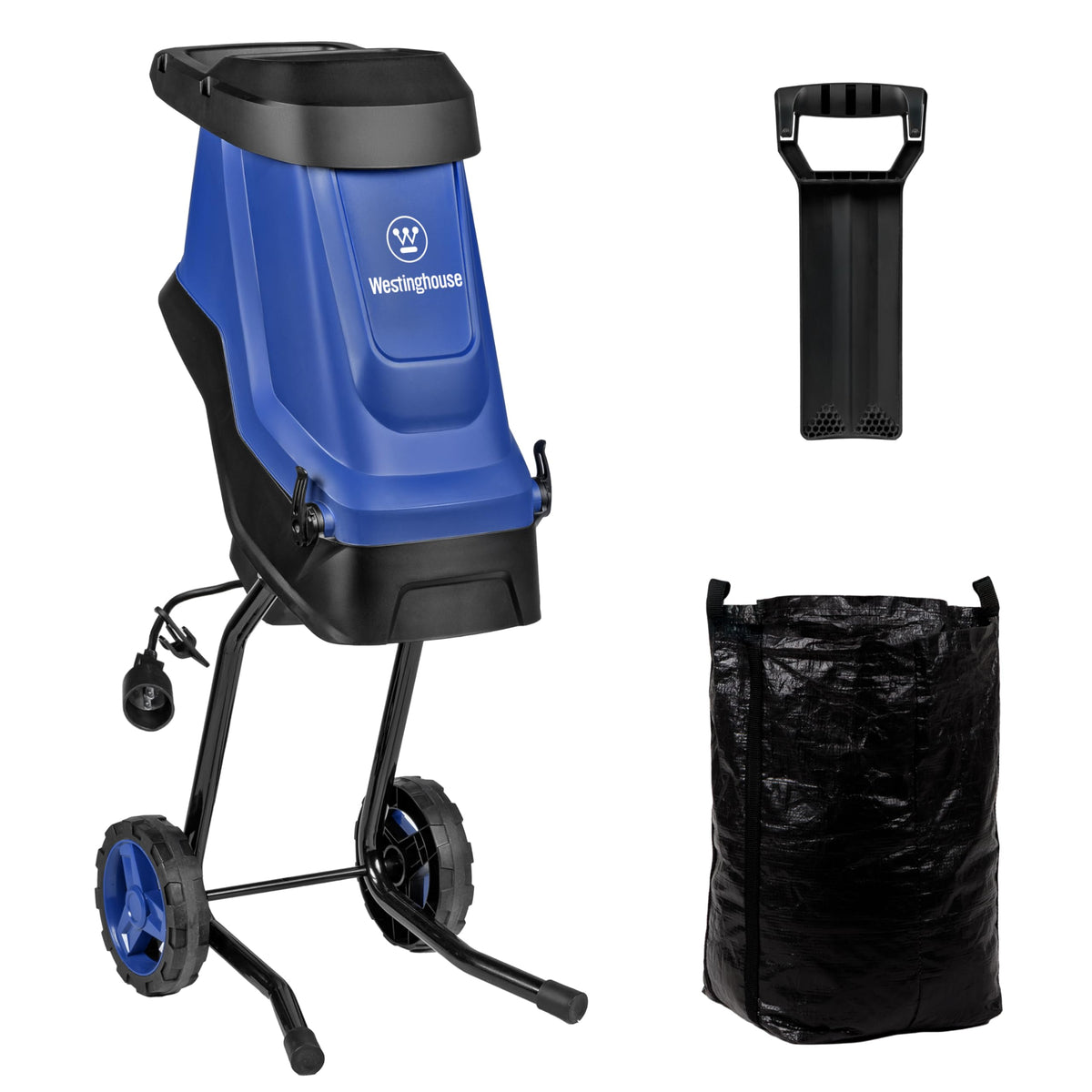 Westinghouse wood chipper front view for easy yard cleanup