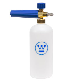 Westinghouse foam cannon delivering 3600 PSI snow foam for car cleaning.